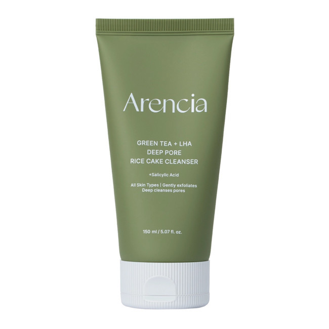 Гель для умывания лица с зеленым чаем Arencia Rice + LHA Pore Control Rice Cake Cleanser 150g, фото 1